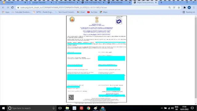 How to download Birth Certificate Online Tamil?
