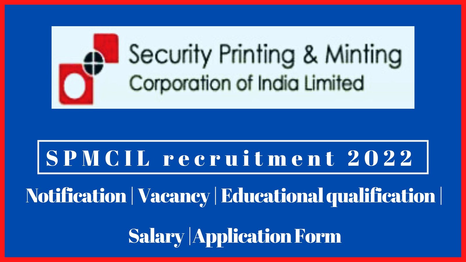 SPMCIL recruitment 2022 in tamil