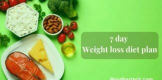 7 day weight loss diet plan in Tamil